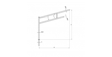 Консольный кронштейн двухрожковый К37-1,5-1,5-1-1