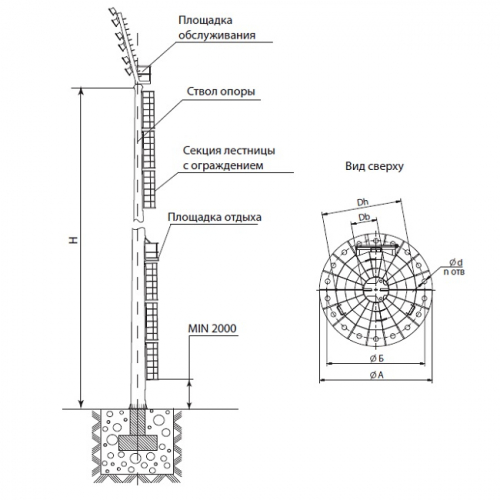 МГФ-З0-СР высокомачтовая опора