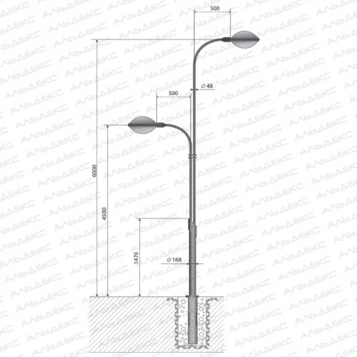 ОД-2-6-52 «Экслибрис»-лк декоративная опора