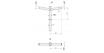 Консольный кронштейн двухрожковый К21-0,5-0,5-1-1