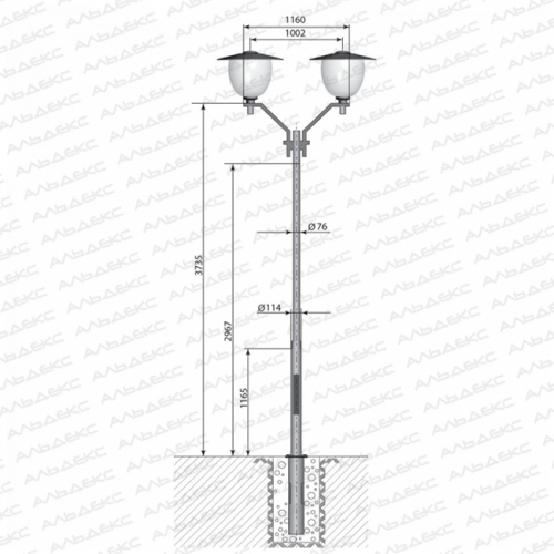 Сокол-2-4,8 декоративная опора